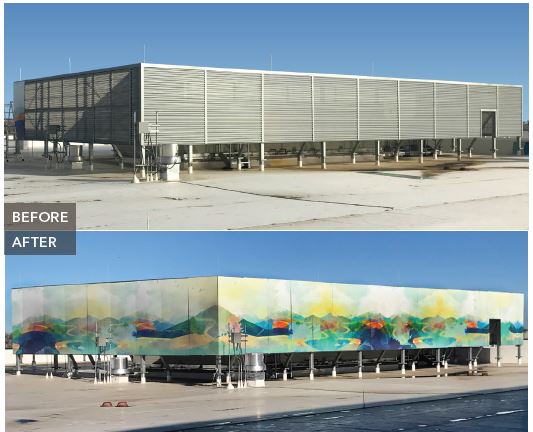 Rooftop art provides scenic, healing view